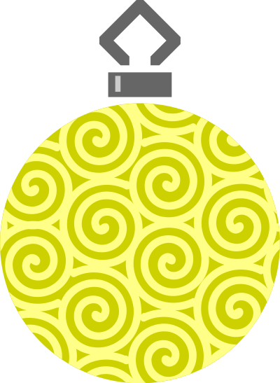 Simple tree bauble 13 (colour) clipart
