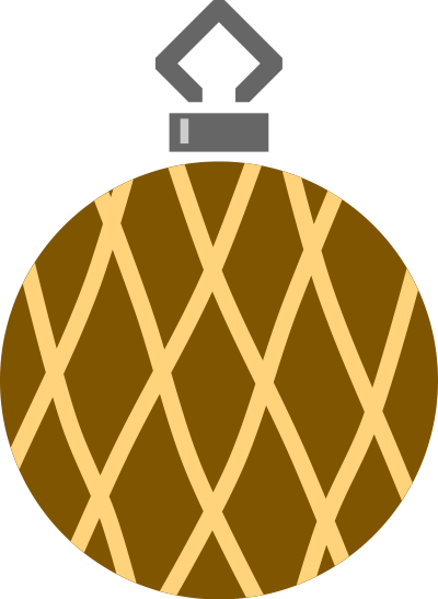Simple tree bauble 14 (colour) clipart