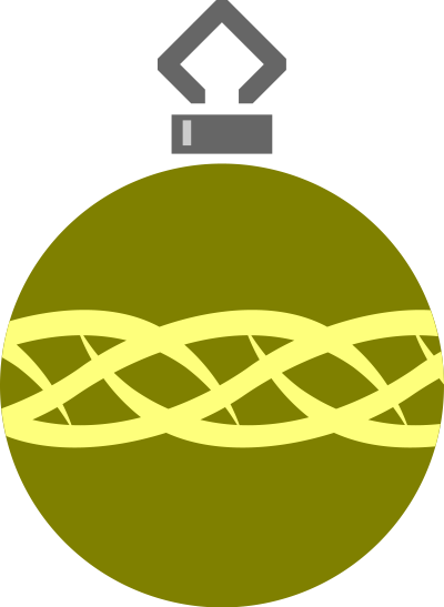 Simple tree bauble 18 (colour) clipart