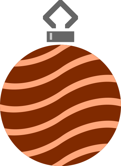 Simple tree bauble 19 (colour) clipart
