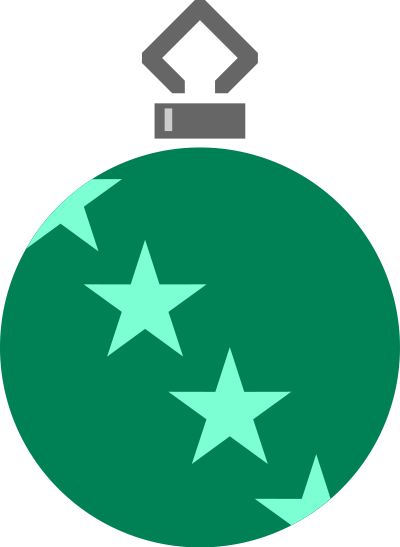 Simple tree bauble 2 (colour) clipart