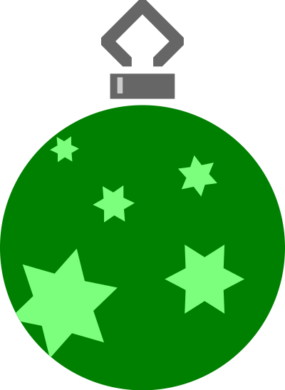 Simple tree bauble 3 (colour) clipart