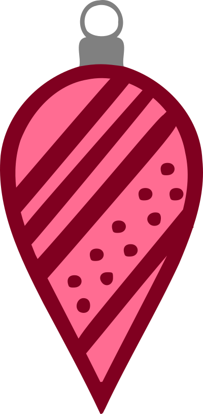Simple tree bauble 30 (colour) clipart