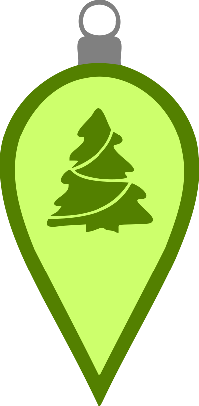 Simple tree bauble 33 (colour) clipart