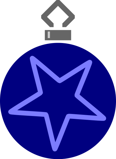 Simple tree bauble 6 (colour) clipart