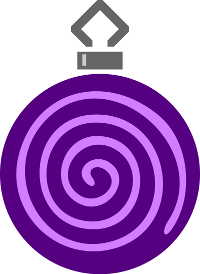 Simple tree bauble 8 (colour) clipart