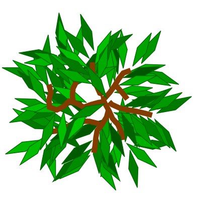 Simple Tree in Top View clipart