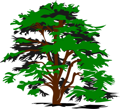Simple vector tree clipart