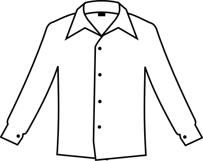 Simple white shirt clipart
