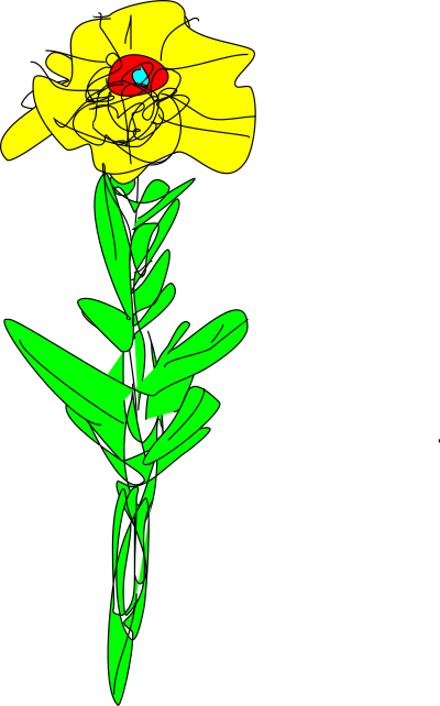 Simple yellow flower 2 clipart