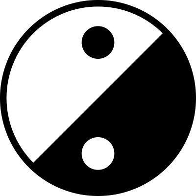 Simple Yin Yang Icon clipart