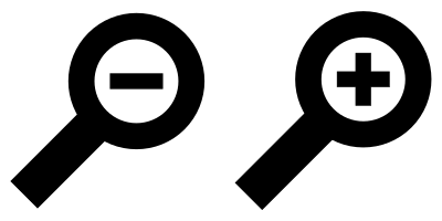 Simple Zoom icons clipart