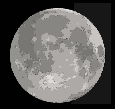 Simplified Supermoon clipart