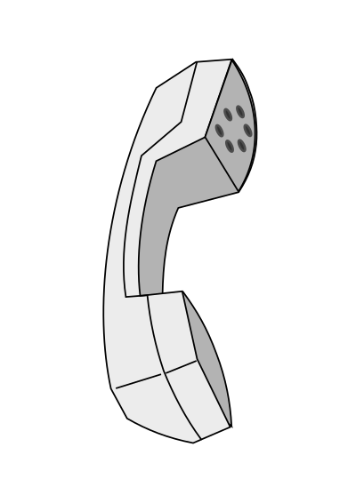 Simplified Telephone Reciever clipart
