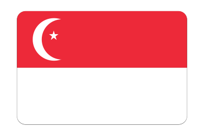 Singapore flag (bevelled) clipart