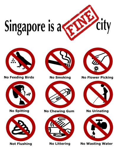 Singapore is a Fine City - Poster clipart