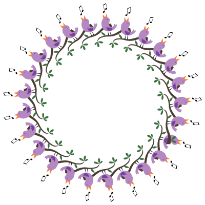 Singing Bird Frame clipart