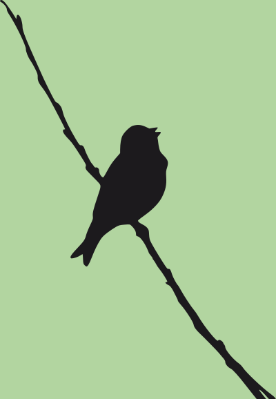 Singing-bird silhouette clipart