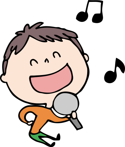 Singing boy clipart