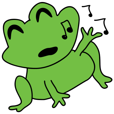 Singing frog clipart