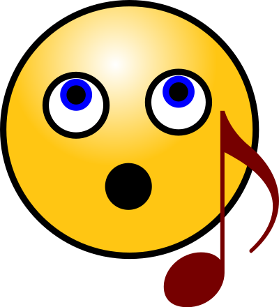 Singing Smiley Face clipart