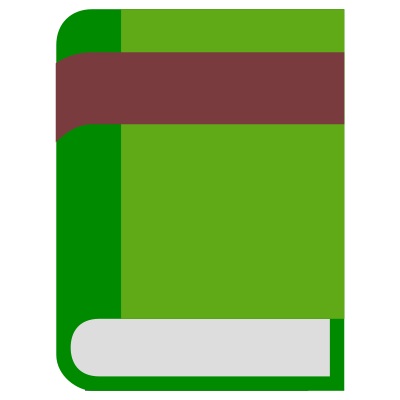 Single book clipart