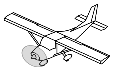 Single engine airplane clipart