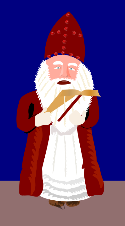Sinterklaas is checking clipart