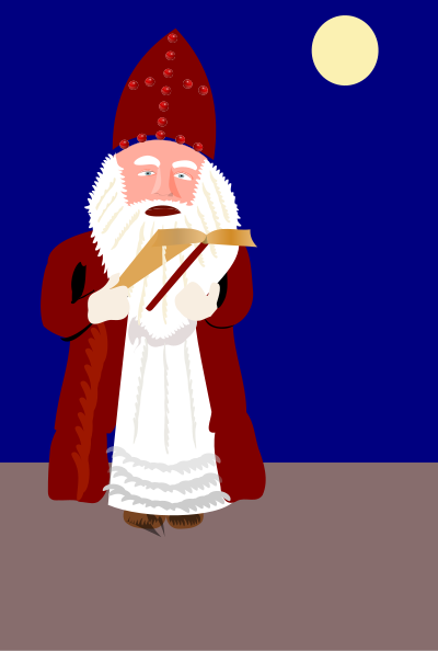 Sinterklaas with presents clipart