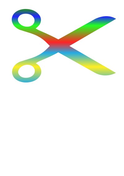 Sissor gradient clipart