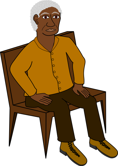 Sitting wise man clipart