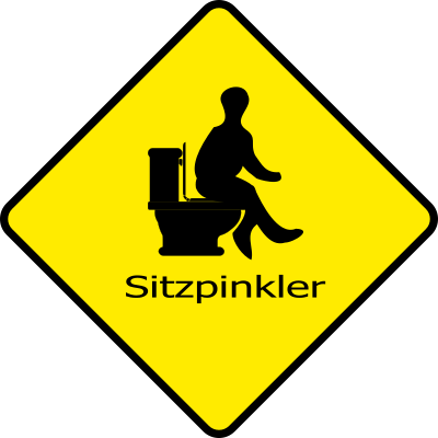 Sitzpinkler clipart