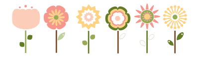 Six Flowers clipart
