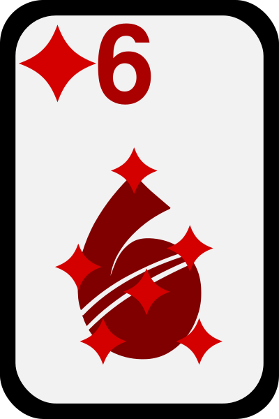 Six of Diamonds clipart