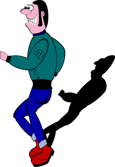 Skanking skinhead clipart