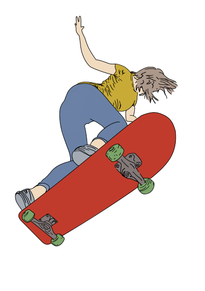 Skateboarder - Colour Remix clipart