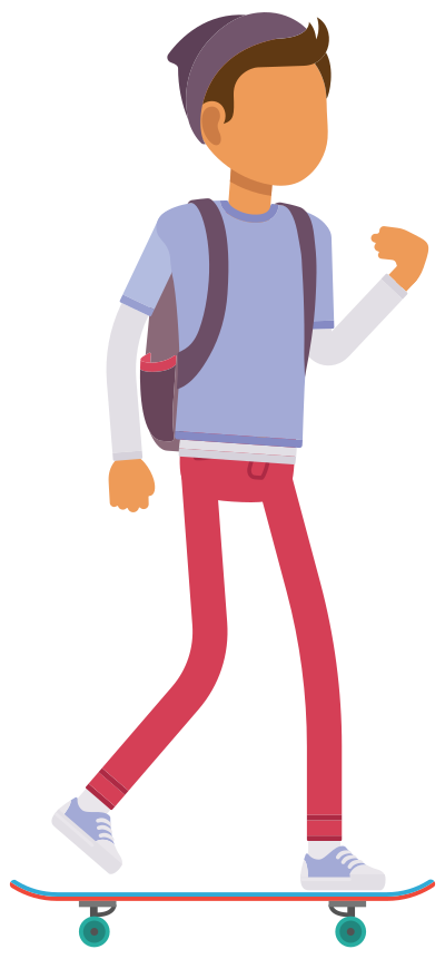 Skateboarding Kid clipart