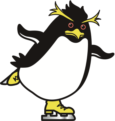 Skating Penguin clipart