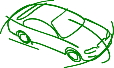 Sketch of a modern car clipart