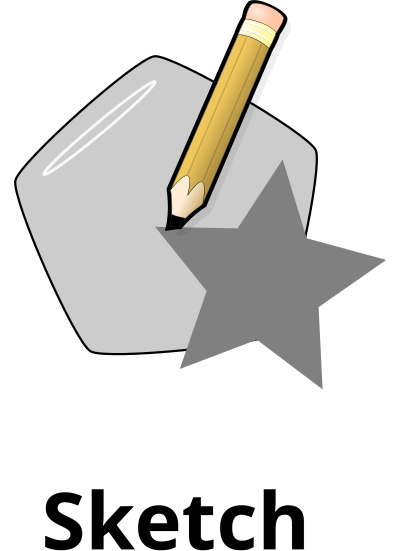 Sketch with pencil clipart