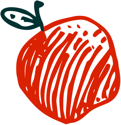 Sketched apple clipart
