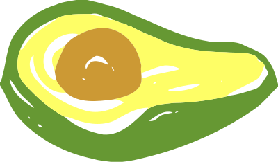 Sketched avocado clipart