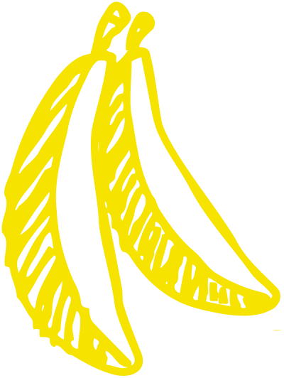 Sketched bananas clipart