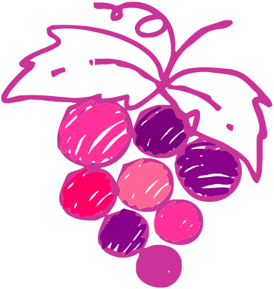 Sketched grapes clipart