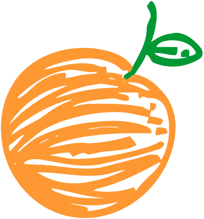 Sketched orange clipart