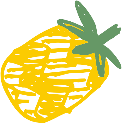 Sketched pineapple clipart