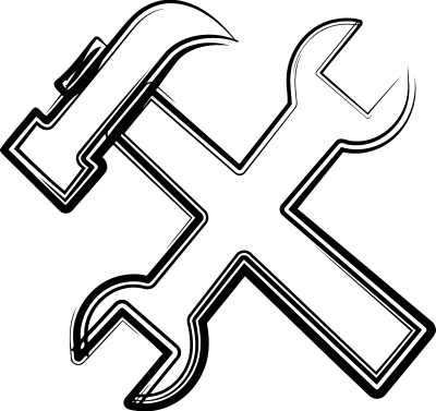 Sketched tools clipart
