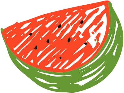 Sketched watermelon clipart