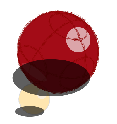 Sketchy Boccie Ball and Jack clipart