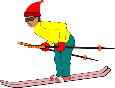 Ski man clipart
